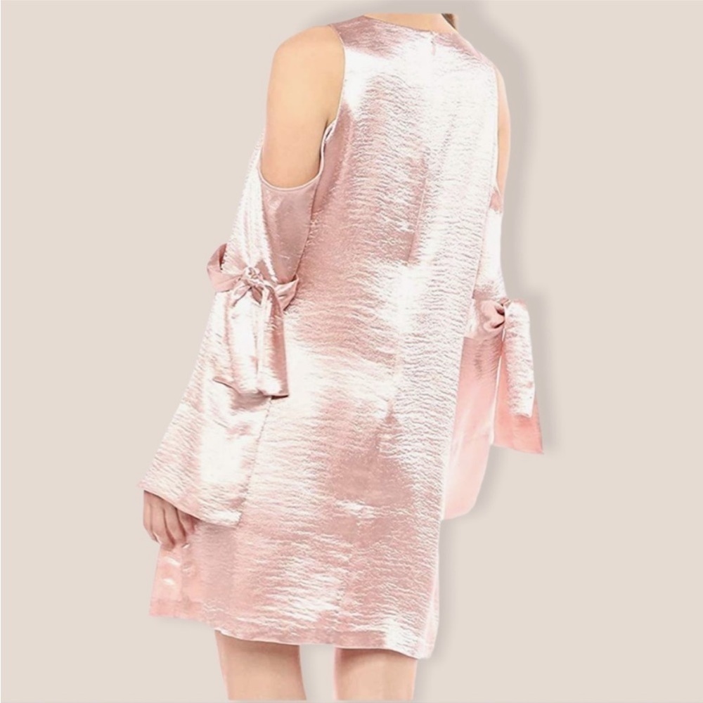 Rachel roy blush cold shoulder satin like dress - Picture 3 of 10